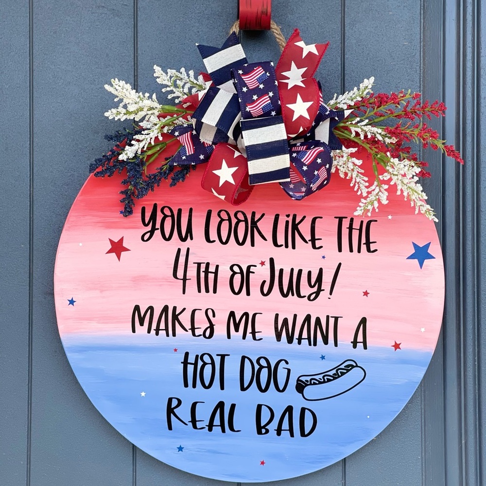 4th of July door hanger